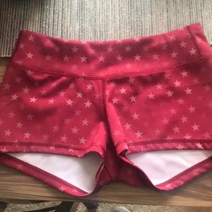 Red with stars booty shorts
